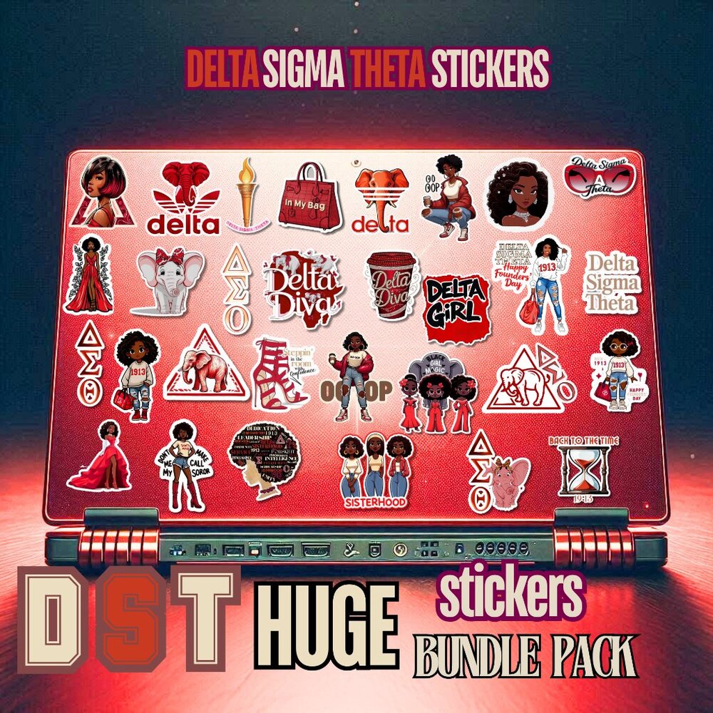 NEW Delta Sigma Theta Stickers divine 9 sorority decals DST black woman gifts